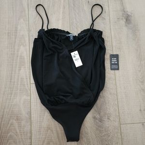 NWT | EXPRESS | Black Spaghetti Strap V-Neck Bodysuit | XS